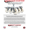 Service Caster 4'' SS Nylon Swivel 1-3/8'' Expanding Stem Caster Set with Brake, 4PK SCC-SSEX20S414-NYS-TLB-138-4